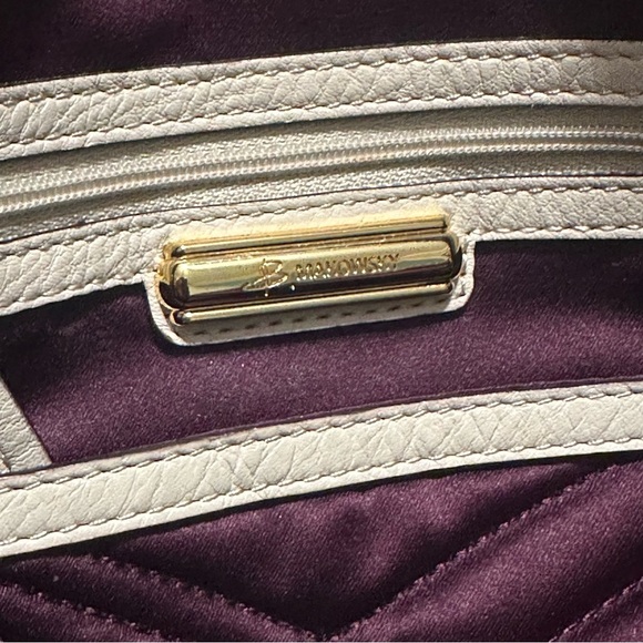 B. Makowsky Goldenrod Leather Shoulder Bag - Picture 6 of 7